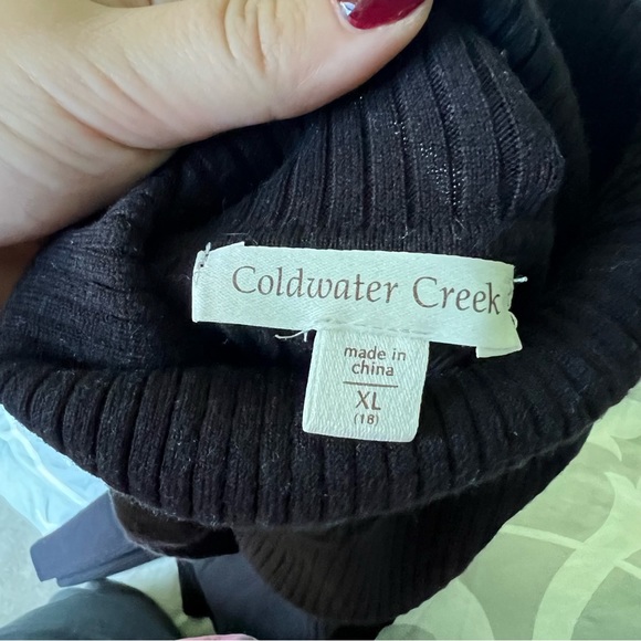 Black Cold Water Creek Turtleneck - Picture 4 of 4